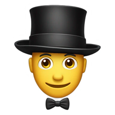 black retro cylinder hat  sticker