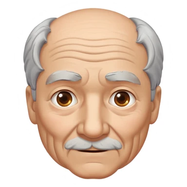 gray metal painted grandpa sticker