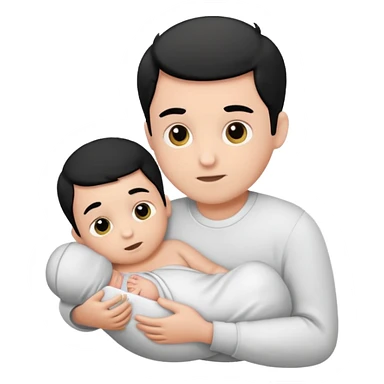 Newborn B&W with male sticker