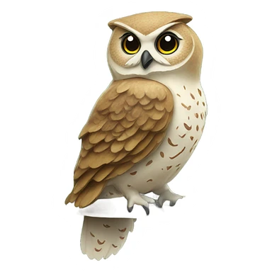 Owl on a Christmas tree sticker