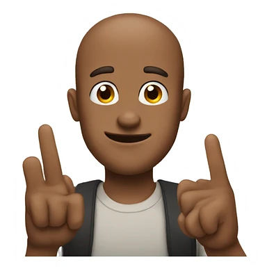 Guy showing three fingers sticker