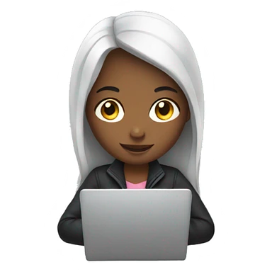 Girl with laptop sticker