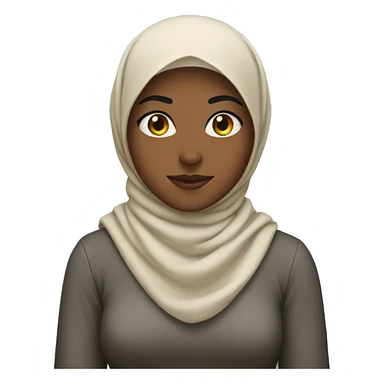 person with a hijab cool sticker