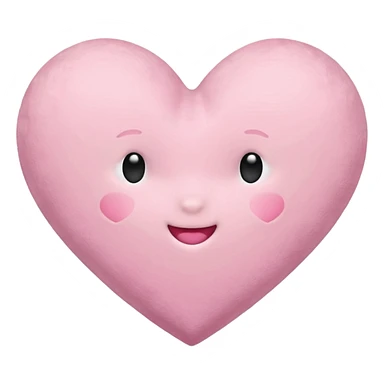 pastel heart with soft velvet texture sticker