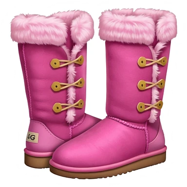 Cute pink ugs sticker