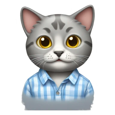 cat wearing a shirt sticker