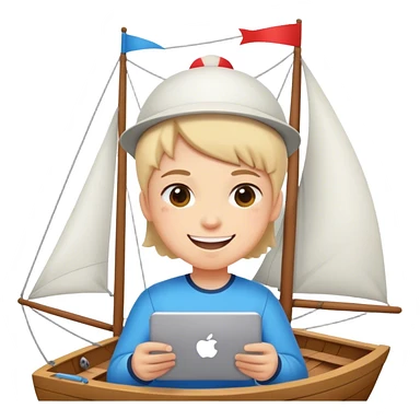 Cute smile online regatta game sticker