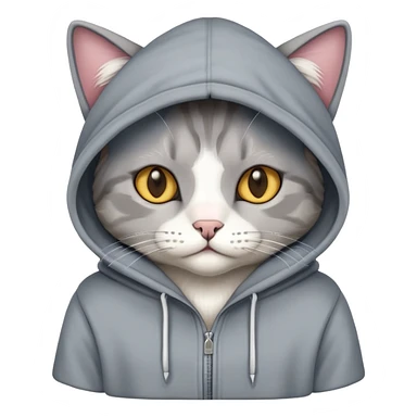 Cat with a hoodie sticker