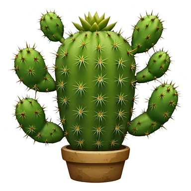 green cactus with arms sticker