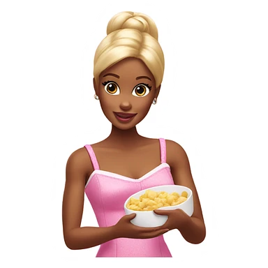 Barbie feeding baby sticker