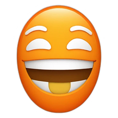 smile in orange circle sticker