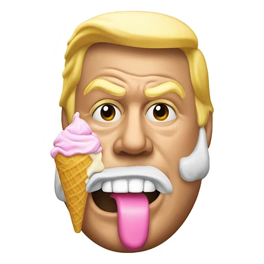 Donald Trump eating ice cream sticker