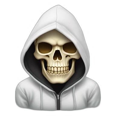 skull in hoodie sticker