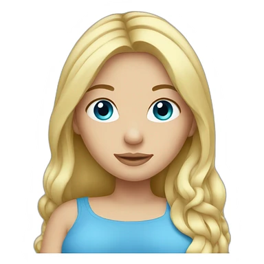 Pregnant blonde with long hair and blue eyes sticker