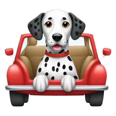 Dalmatian in car sticker