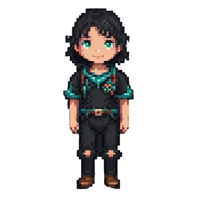 full body child human character sticker
