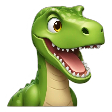 La tête d'un dinosaures qui rigole sticker