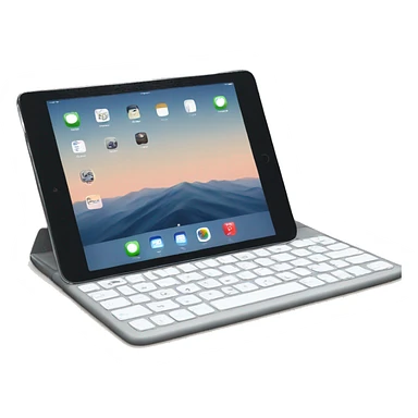 Apple iPad with keyboard sticker