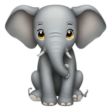 The elephant is crying sticker