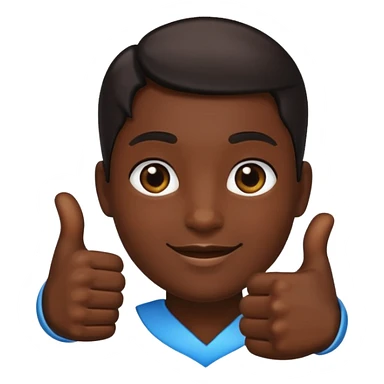 Black thumbs up  sticker