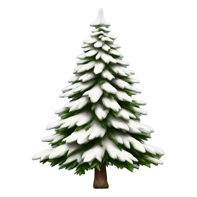 Realistic isolated off white fir christmas tree   sticker