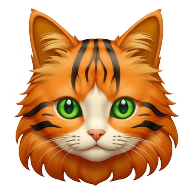 Tabby cat long hair sticker