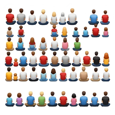 people facing away sitting  sticker