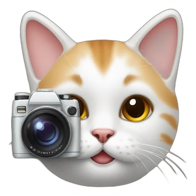 cute cat with camera sticker