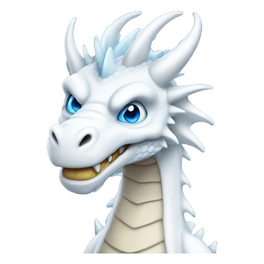 White Dragon with a Blue eyes full body sticker