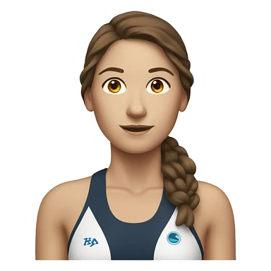 Swimming coach, woman with medium-length brown hair sticker