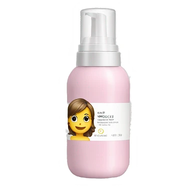 hair mousse in bottle with clear cap  sticker