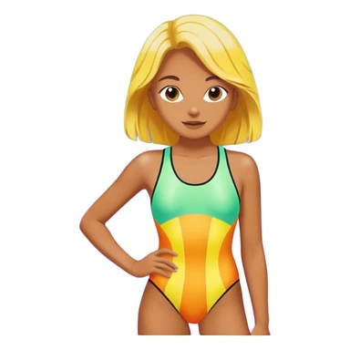 vibrant beach y2k aesthetic sticker