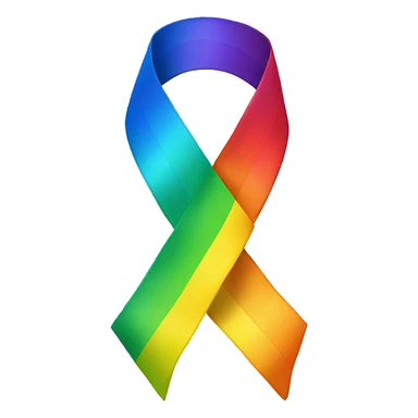 Rainbow ribbon sticker