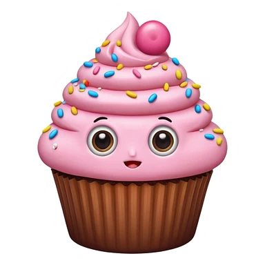 cupcake love cute with big toon eyes sticker