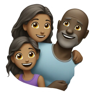 seal father and daughter  sticker