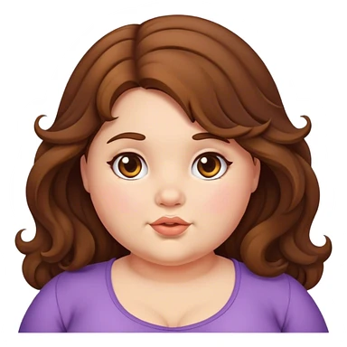Chubby girl with wavy hair  sticker