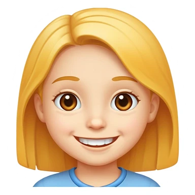 child smiling brightly, cheerful and friendly sticker
