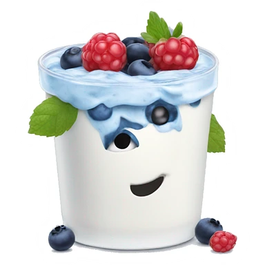 Jogurt with blueberrys sticker