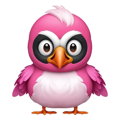 pink puffin angry steam sticker