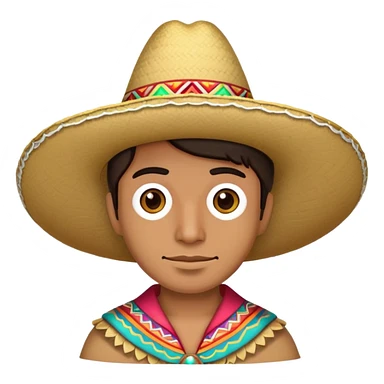 me wearing a sombrero sticker