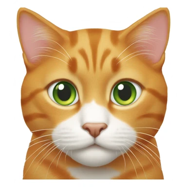 Big orange tabby green eyes sticker