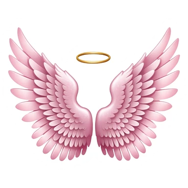 Tiny, mini, so small, soft pink, sparkly angel wings sticker