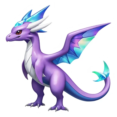 Shiny Nebulae Noivern-Latios-Lugia-Fakémon-hybrid-creature (full body)  sticker