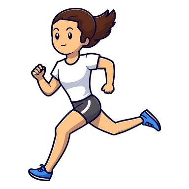 Michelle Monaghan running, athletic woman with brown hair sticker