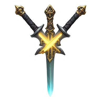 space cross sword-with-ray-blade sticker
