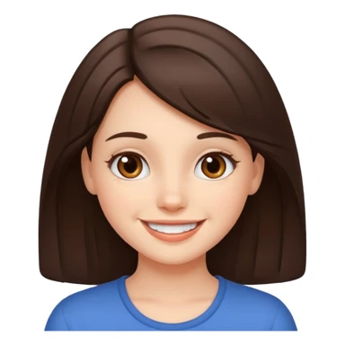 Cute brunette girl sticker