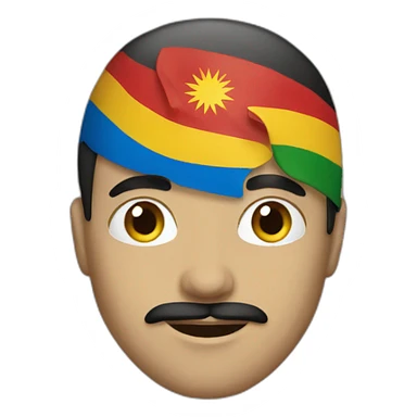 Create me an emoji about the Kurdistan flag sticker