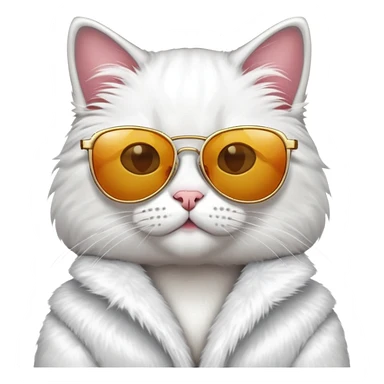 A cat wearing sunglasses  sticker