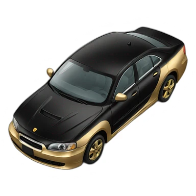 car black gold sticker
