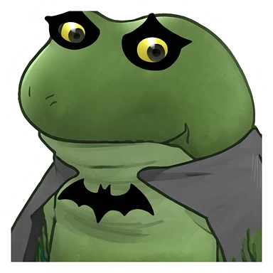 Batman frog sticker